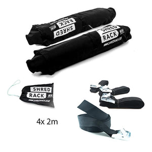 Dachträger ShredRack Mini Dachgepäckträger ShredRack 4x einfache Spanngurte 