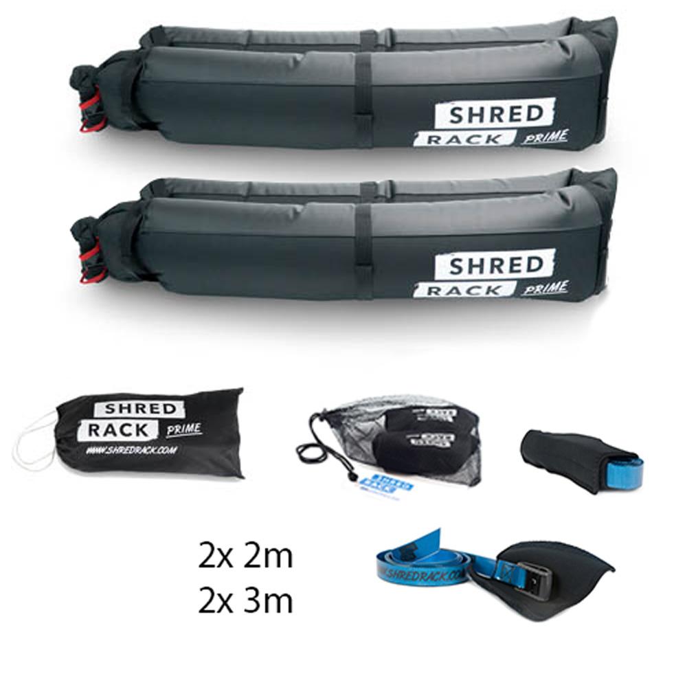 Dachträger ShredRack Prime Dachgepäckträger ShredRack 4x beschichtete Spanngurte mit Kratzschutz 