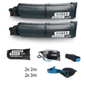 Dachträger ShredRack Prime Dachgepäckträger ShredRack 4x beschichtete Spanngurte mit Kratzschutz 
