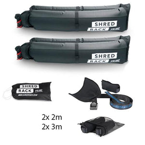 Dachträger ShredRack Prime Dachgepäckträger ShredRack 4x Spanngurte mit Kratzschutz 